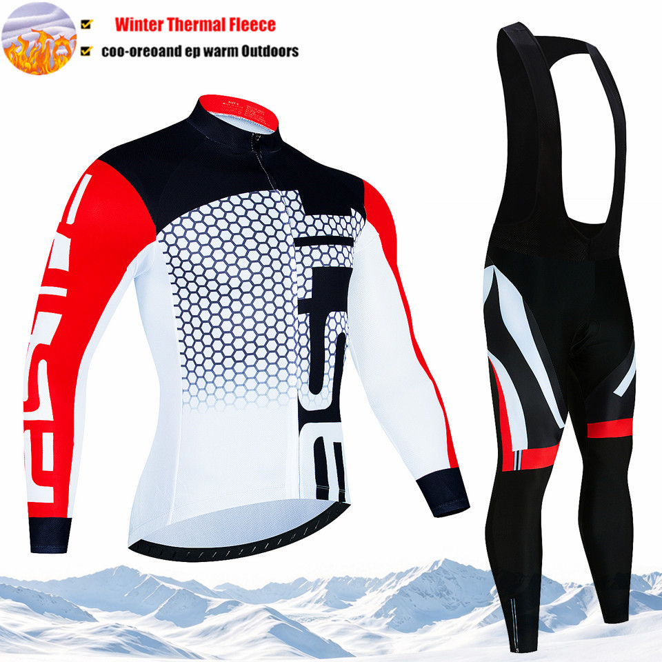 Cycling Gear Jersey - Winter Thermal Fleece Hot Wool Cycling